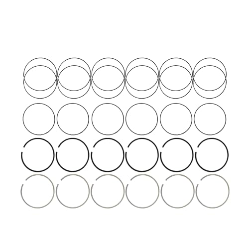 Zieichy 4897033AA STD Engine Piston Rings Set Compatible with 1990-2010 Dodge Jeep Chrysler Plymouth 3.3 OHV 3.7 SOHC VIN K R, Replace 5012364AC, 5241051, 5241052