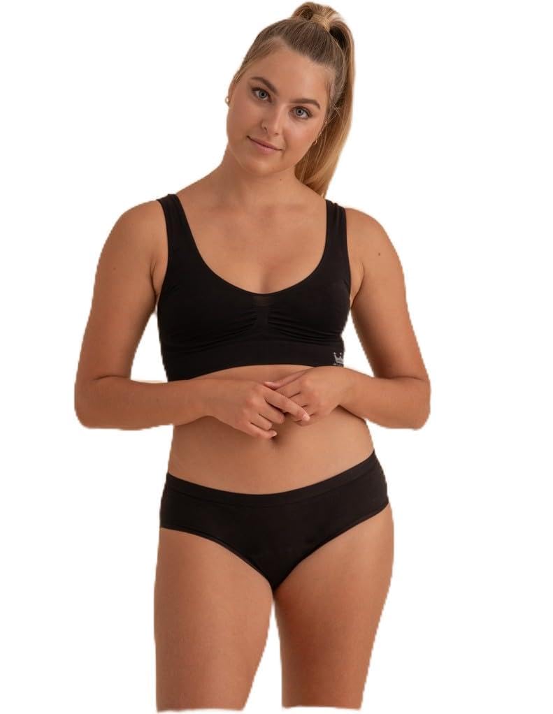 ANAISSA Pack de 3 Bragas Menstruales de Algodón Bambú para Niñas Logos FreeU | Flujo Moderado y Antifugas