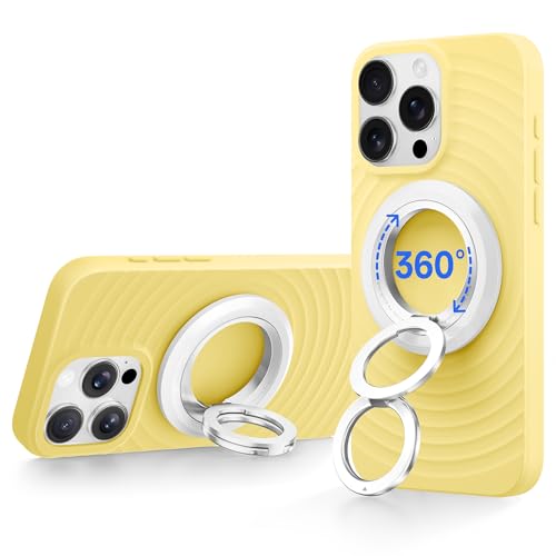 SYNCWIRE MagSafe用スマホリング - 360°回転スマホリング マグネット 両面マグネット 超强磁力 薄型 角度調節可能 iPhone 16 15 14 13 12 Pro Max対応 MagSafeアクセサリー用 - ホワイト