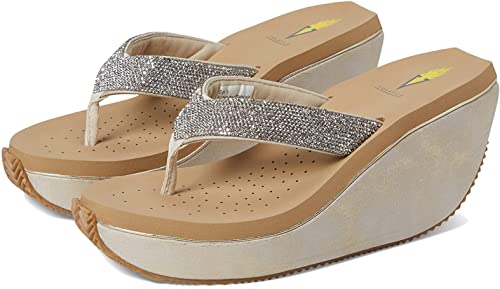 Volatile Glimpse, Women's, Shoes, Wedge Sandal, Champagne, 8 #TOP3