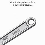 Jetech Klucz nastawny 30 cm - profesjonalny klucz nastawny z dużym otworem