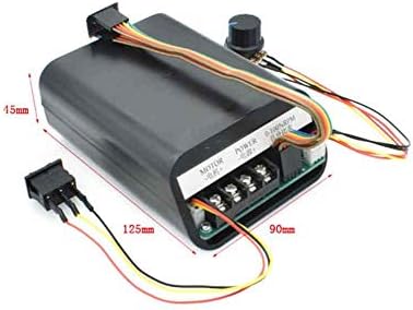 RUIZHI DC Motor Speed Controller, 60A DC10-55V Motor Governor High Power Control Board with Digital Display - 0-100% Adjustable