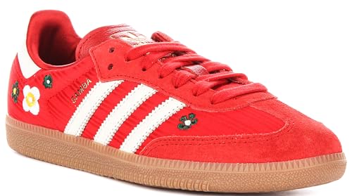 Image of adidas Samba Og W Women's 3 Stripe Floral Embro Limt EDI Trainers (Red White, US 9.5)