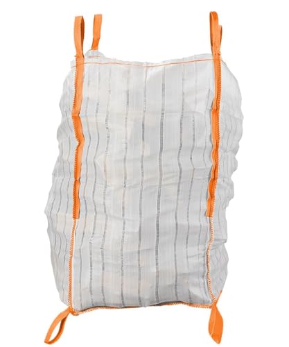 Großer Rundholzsack | 100x100x150cm für Holzlagerung | Belüftetes PP-Gewebe | 10 Stück