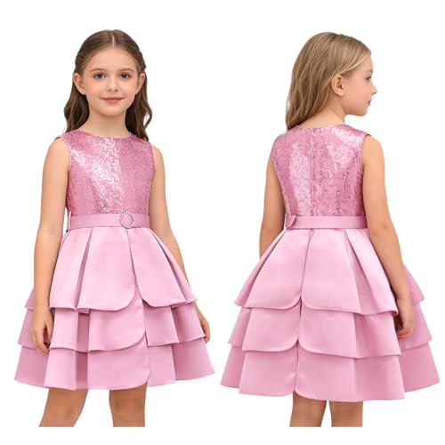 Robe en satin pour filles confortable qui ne gratte pas pour la fête
