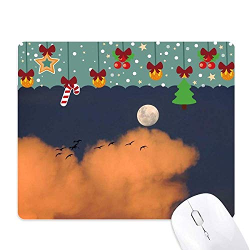 Tapis de souris Moon Nuages pour bureau en caoutchouc tapis de Noël