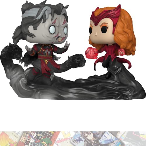 Dead Strange &Amp; The Scarlet Witch: P O P ! Movie Moment Vinyl Figurine Bundle With 1 Comics Theme Compatible Trading Card (1027 - 60915)