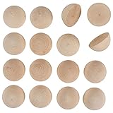 Juvale Unfinished Split Wooden Balls, Half Cut Wood for Crafts, Kids DIY Projects (2 in, 16 Pack) - Unfinished Wood