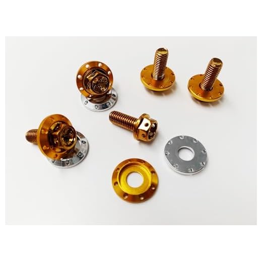 BingSHH Washers for Bolts/Screws Aluminum Anodized Fender Washer Assortment Engine Bay Fairing Bolt Kit Metal Washer Accessories M8 15Pcs Applicable to Drones/Toys/RC/FPV/PC/Locomotive ect. (gold, M8)