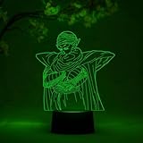 Otaku Lamps Piccolo Dragon Ball Super – Anime Lamp Figure Night Light, 16 Color RGB LED – Remote, 3D Anime Room Décor Gift for Otaku