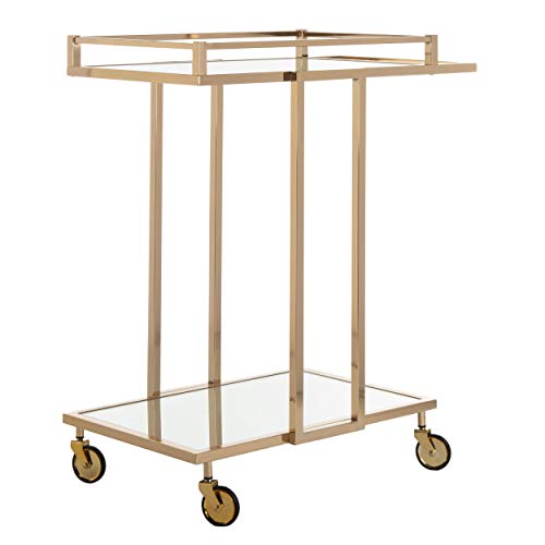 Safavieh Capri Bar Cart, Gold And Mirror #TOP1