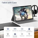 BYYBUO Comprimé,10.1 inch Android 15 Comprimé,8GB RAM+64 Go ROM Processeur Quad-Core 5000mAh Batterie, 1280x800 IPS FHD écran tactile 5MP+8MP Caméra, Bluetooth,WiFi,Corps métallique