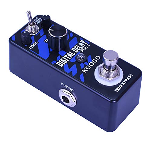 Koogo Digital Delay Echo Effect Pedal for Guitar Bass with 3 Modes Clear