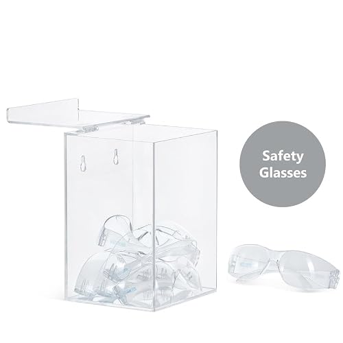 Inevibe Hairnet Dispenser and Glove Holder, Universal Acrylic Storage for Beard Covers, Safety Glasses, Face Masks, Shoe Covers, Earplugs - Wall Mount or Countertop In Medical, Restaurant, Home