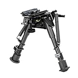 6-9 Inch Tactical Swivel Bipod Foldable Notched Legs Pivot Tilt with S Lock Lever (Carbon Fiber) - Image 4