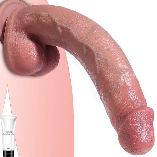 30CM Realistische große Dildo Sexspielzeuge, Dual-Layer Realistischer Diloschwanz für Frauen, G-Punkt und Anal mit starkem Saugnapf große Erwachsenen-Penis Sexspielzeuge für Frauen Männer und Paare