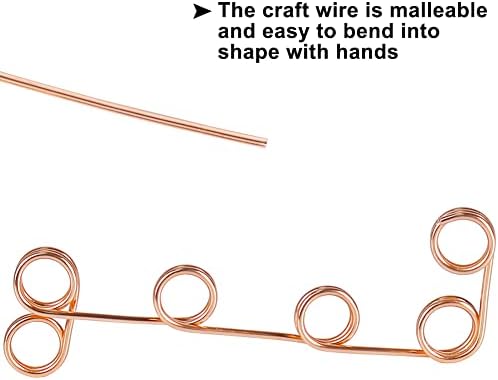 tenn well Aluminum Craft Wire 12 Gauge, 2mm Thick 100 Feet Bendable Sculpting Metal Wire for Bike Modelling Skeleton Crafting Floral Making, Jewelry Making, Wire Weaving and Wrapping (Copper)
