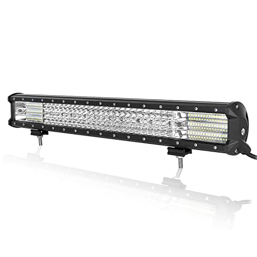 Willpower Barra LED 4x4 570W 23 pulgadas Barras Luce de Trabajo 9D Combinación de Punto Inundación Foco Led 12V 24V 6000K Faro Led IP67 Impermeable para Coche Tractor Camion Barco ATV UTV SUV