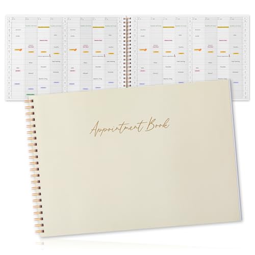 Maitys Large 8 Column Appointment Book for Salon Business, Hourly