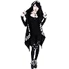 Bestwo Women Moon Gothic Witchcraft Hooded Cardigan Occult Long Sleeve Punk Hoodie Jacket Mid Long Sweatshirt, Tag Size XL(UK 12-14), Black #2