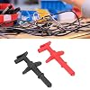 FLEXMAN Test Hook Clip, 16mm Opening High Accuracy Crocodile Clamp Design Red Black Multimeter Test Lead Kit, Electrical Testing Test Probe, Test Grabber Probe for Testing Electronic Components