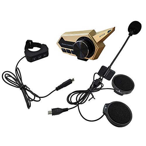 Andoer Fone de ouvido para capacete de motocicleta Fone de ouvido sem fio Bluetooth 5.0 para motocic