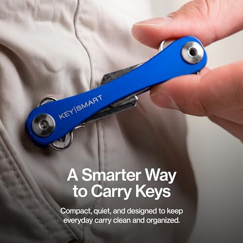 KeySmart - Llavero y Organizador de Llaves Compacto (hasta 14 Llaves, Azul)