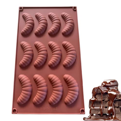 Generico Horno de silicona para chocolate y 12 cavidades, ligero para dulces, caramelos y gominolas, uso alimentario, kit creativo para repostería y chocolate