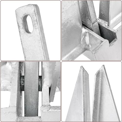 MARINE SYSTEM Portable Galvanized Fluke Style Anchor 8 LB 10 LB 13 lb for Different Size Boats Pontoon, Deck, Fishing, and Sail (13 LB: 20-32 FT Boats) by MARINE SYSTEM - Image 2