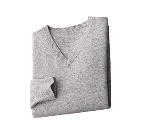 Pull en cachemire col en V chaud pour week-end décontracté veste laine S