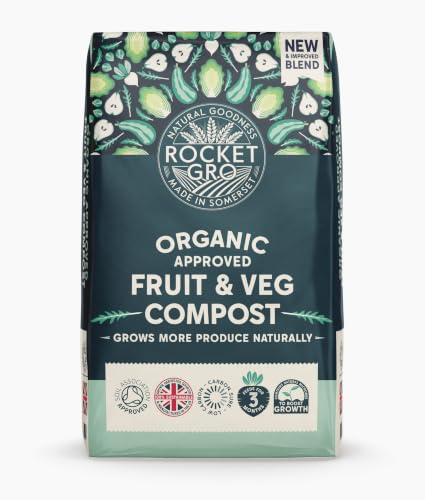 Image of RocketGro - Fruit & Veg Compost Peat-Free Superior Blend - 40L - Organic Bio-Active and N:P:K Rich Blend for Growing Healthy Produce, Fruit Trees, and Vegetables
