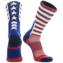 TCK Old Glory USA American Flag Crew Socks Basketball Football Softball Lacrosse