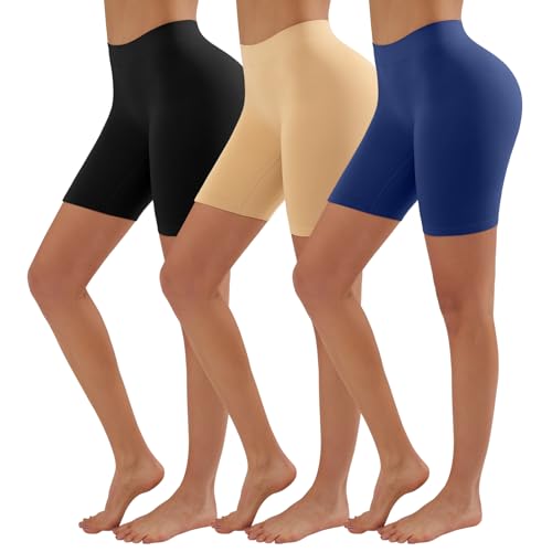 Image of YADIFEN Slip Shorts for Under Dresses Women Seamless Anti Chafing Underwear Shaping Boyshort Smooth Thigh Biker Short Panties