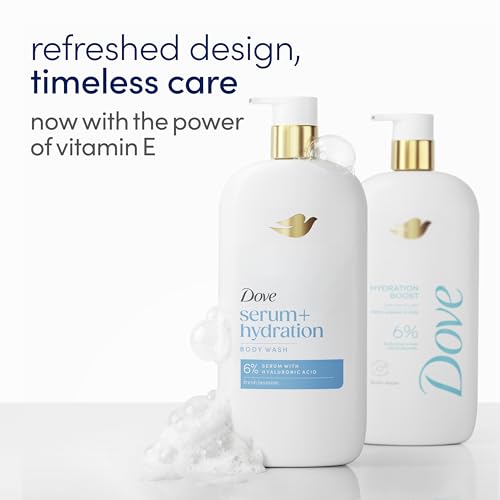 Dove Serum+ Hydration Body Wash with Hyaluronic Acid, 30 fl oz | For acne-prone skin, Helps illuminate and refine skin, With 6% hydrating serum - image 3