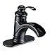 BWE Waterfall Single Handle One Hole Bathroom Sink Faucet Oil Rubbed Bronze Deck Mount Lavatory Commercial