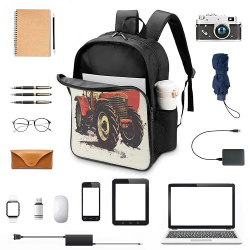 Mochila de tractor para excursiones infantiles y días de colegio con compartimentos 4