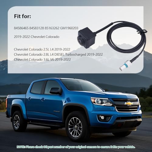 Image of 84586465 OE Park Assist Rear Camera Replacement for Chevrolet Colorado 2019-2022 & GMC Canyon 2019-2022 Replaces 85537938 84583128 85163262 GM1960203 by GreenYi