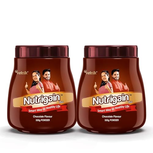 Image of Ayurvedic Weight Gainer Supplement Powder for Women and Men Chocolate Flavour 500 gm (pack of 2)