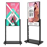 MWE 43 Inch Indoor Digital Signage Display, 1000 Nits Window Advertising Display Kiosk, Free Custom Logo Nameplate, Support Floor Standing or Ceiling Mounted, for Retail Store Window Promotion