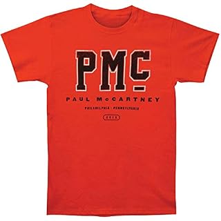 Paul Mccartney Men’s 2015 Philadelphia T-Shirt Orange - Les Beatles, Paul McCartney, John Lennon, RIngo Starr, George Harrison