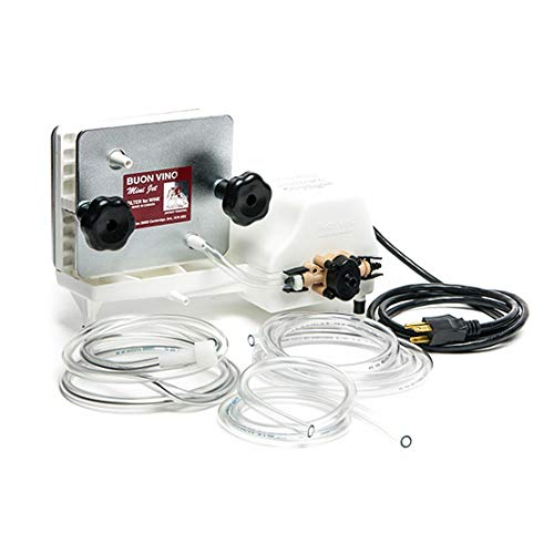 Buon Vino Mini Jet Wine Filter - Easy Bottle Filteration Brewing Kit - Simple Automatic Machine Accessories - Brew System Gadgets - Portable Homebrew Supplies - Electric Filters Bottling Equipment