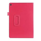 INSOLKIDON Compatible with ASUS Zenpad 10 Z300 Z300CL Z300CG 10 inch Tablet Case Leather Back Cover Protective Case Ultra Slim Bumper Full Body Protection Bracket Leather Case (Rose red) - Image 2