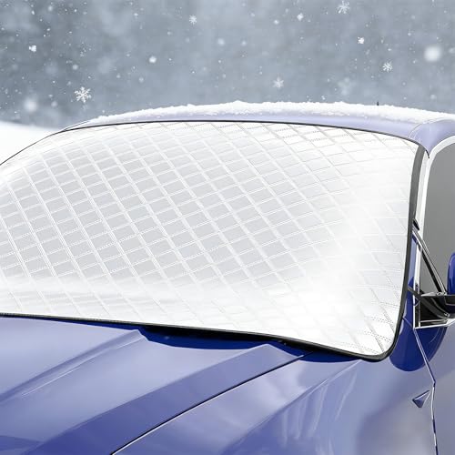 Cubierta para parabrisas de coche, cubierta para parabrisas, cubierta de la pantalla del coche invierno/verano, cubierta protectora ultra gruesa resistente para auto estándar (183x116 cm)