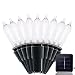Lalapao Solar Powered String Lights M5 100 LED Clear Mini Fairy Christmas Outdoor Decor Lighting for Outside Indoor Xmas Tree Garden Path Patio Lawn Holiday Bedroom Wedding Decorations (White)