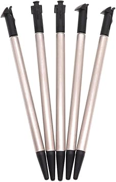 5PCS Portable Game Touch Pen Retractable Mini Metal Stylus Touch Screen Pen for New 3DS Console