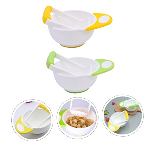 Totority 16 Conjuntos Tigela de moagem multifuncional alimentação bebe papinha bebe de tigela de gua