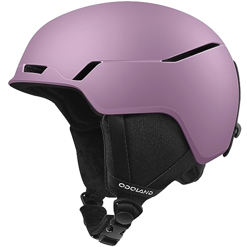 Odoland Ski Helmet, Snowboard Helmet, Adjustable Size Ventilation System, PC Shell and Protective EPS Foam Snow Helmet for Men Women Youth, Goggles Compatible,Purple,S