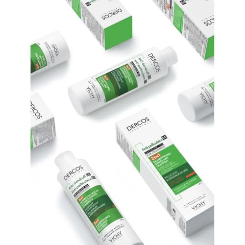 Vichy, Dercos, Shampooing Anti-Pelliculaire DS 2 en 1, Démêlant et Traitant, Pellicules & Démangeaisons, Tous Types de Cheveux, 200ml
