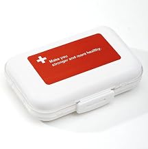8 Slot Portable Pill Organizer Box | Compact Medicine Storage Box for Travel & Home | BPA-Free Plastic Daily Tablet Container with Secure Lock | Small Vitamin Case (11 x 7 x 3 cm)