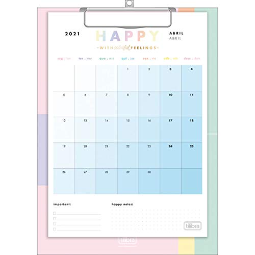 Calendário Planner Prancheta Happy 2021, Tilibra, 312339